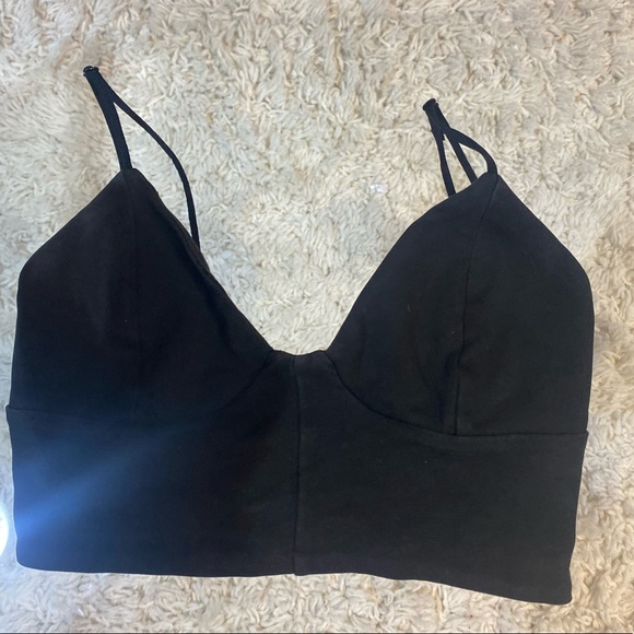 Wilfred Free Aritzia Black Bustier Top Size XS - Picture 2 of 3